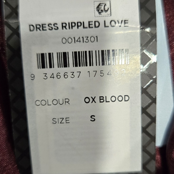 🐢 City Chic Dress Rippled Love Ox Blood Size S/16 NWT - Picture 9 of 11